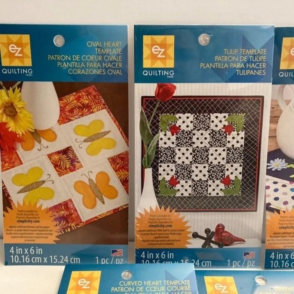 5 Simplicity EZ Quilting Template Stencils Fabric Paper Crafts Scrapbook